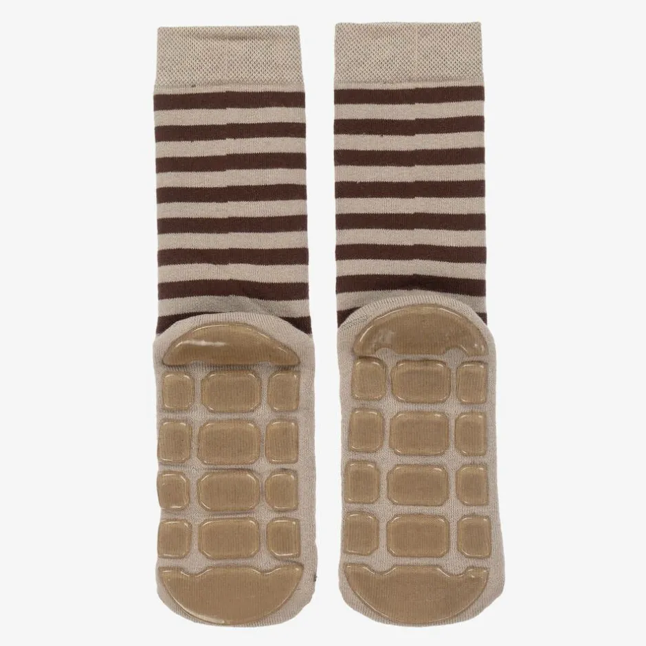 Country Kids Brown Striped Monkey Slipper Socks Best