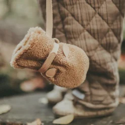 Donsje Brown Teddy Fleece Baby Mittens New