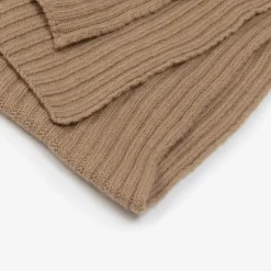 Jamiks Brown Wool & Viscose Knitted Scarf (190cm)