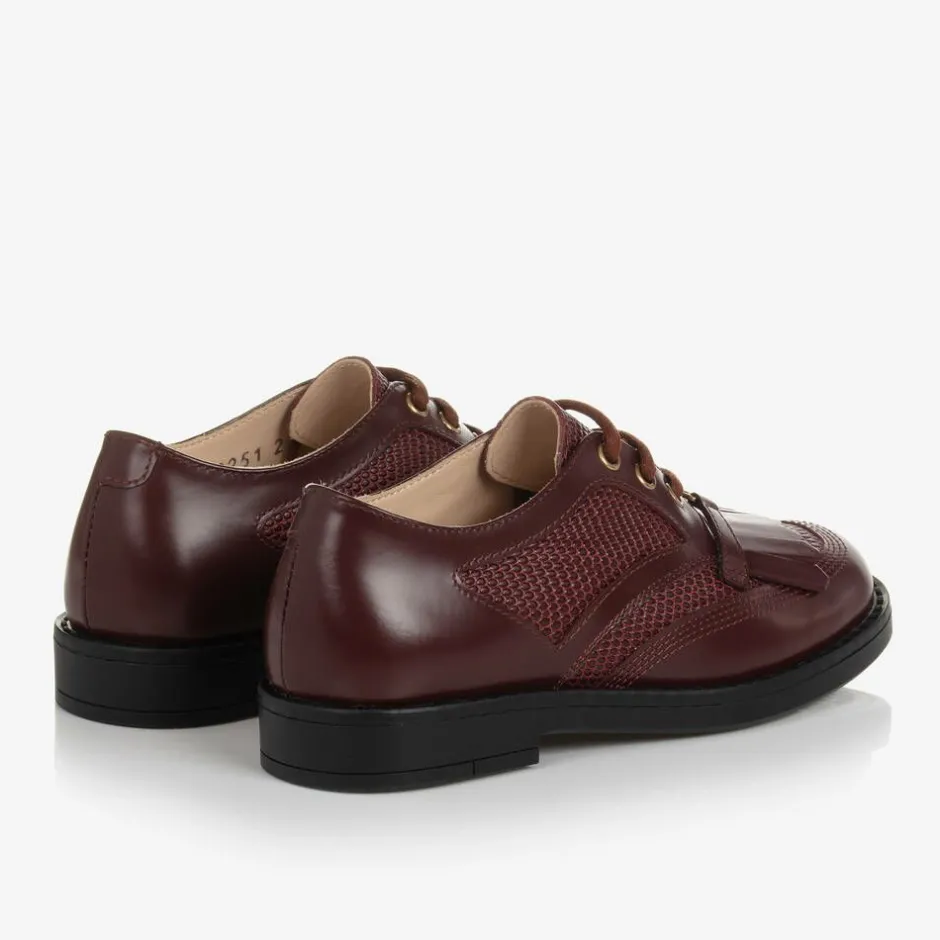 Gucci Burgundy Red Leather Shoes Clearance
