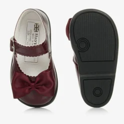 Early Days Burgundy Red Patent Bar Shoes Sale