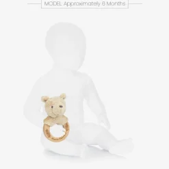 Rainbow Designs Classic Pooh Bear Wooden Rattle Toy (13cm) Hot