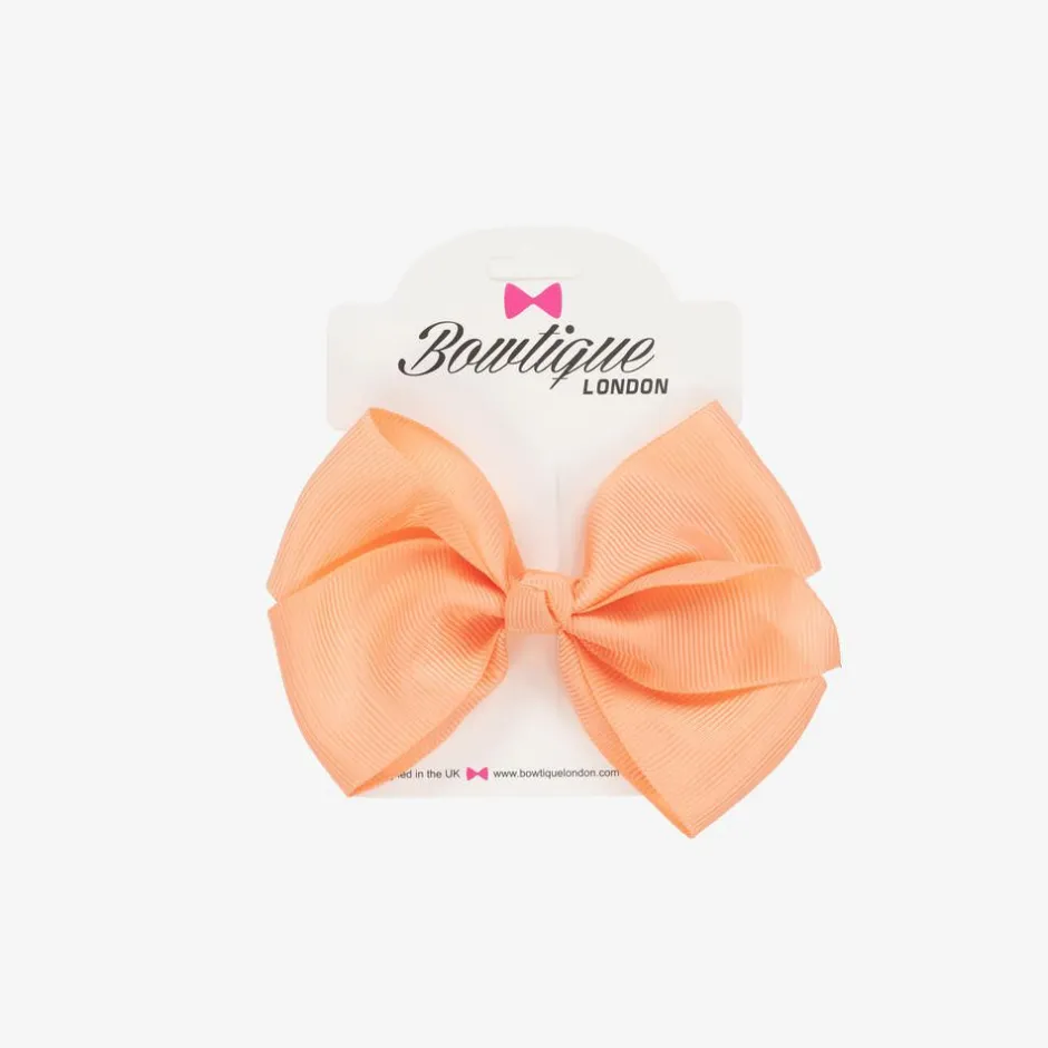Bowtique London Coral Pink Bow Hair Clip (10cm) Peach Online