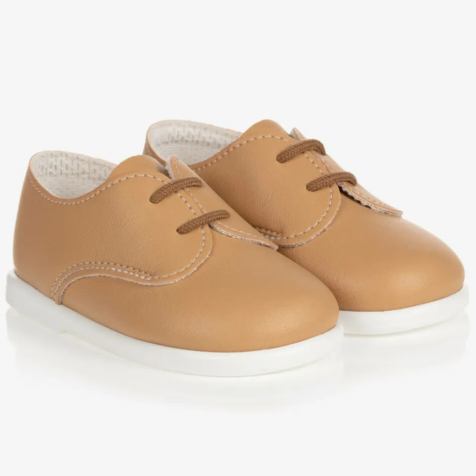 Early Days Dark Beige First Walker Shoes Hot