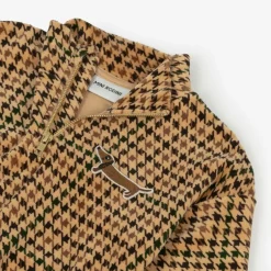 Mini Rodini Dark Beige Houndstooth Velour Sweatshirt Discount