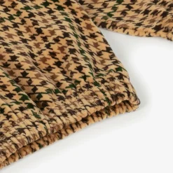 Mini Rodini Dark Beige Houndstooth Velour Sweatshirt Discount