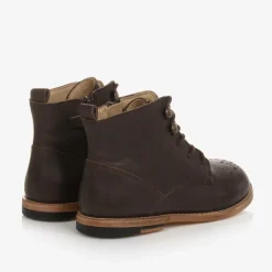 Young Soles Dark Brown Brogue Ankle Boots Outlet