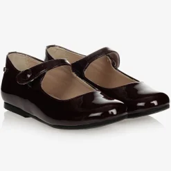 Manuela de Juan Dark Red Patent Leather Shoes Hot