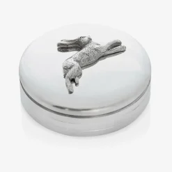 English Trousseau Dashing Hare Pewter Keepsake Box Online
