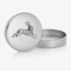 English Trousseau Dashing Hare Pewter Keepsake Box Online