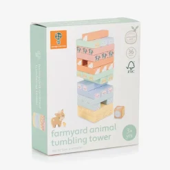 Orange Tree Toys Farmyard Animals Tumbling Tower Game Online