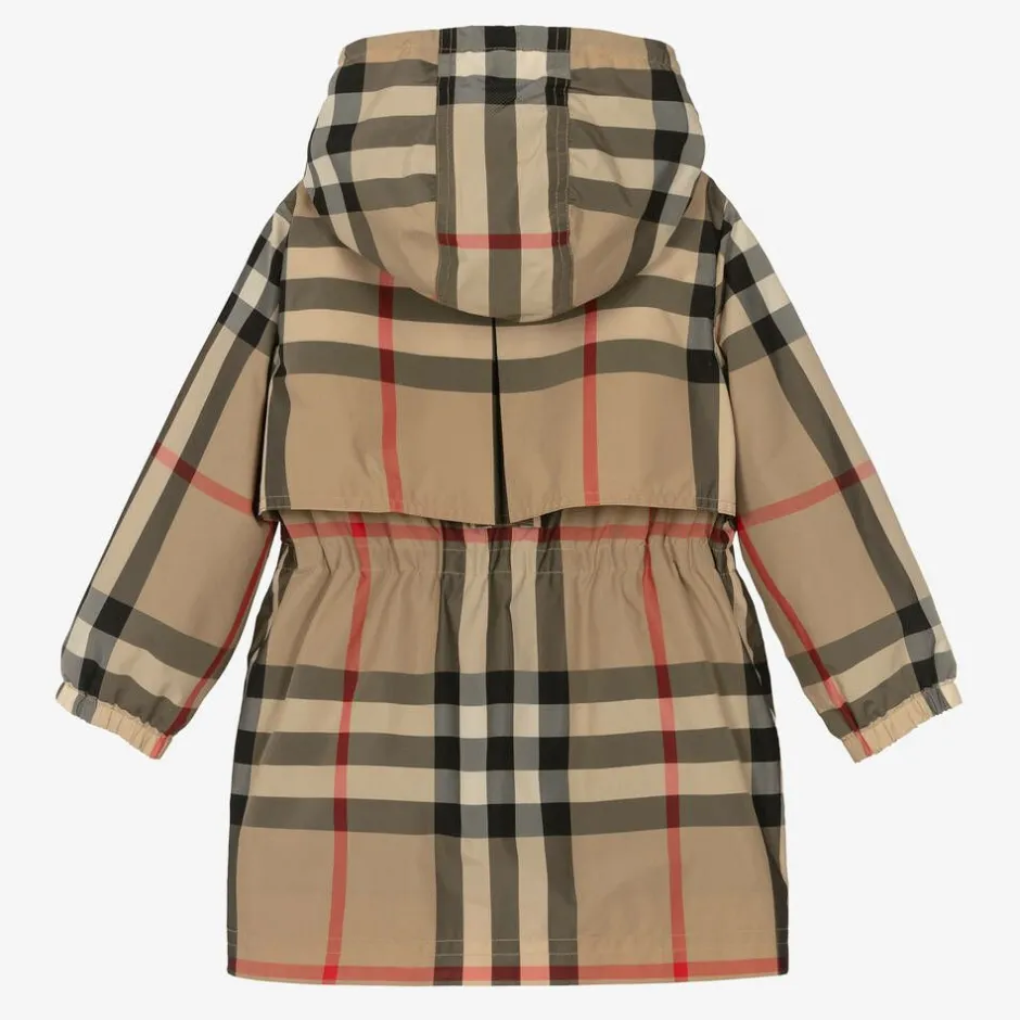 Burberry Girls Archive Beige Oversized Check Coat Hot