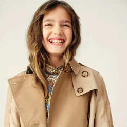 Burberry Girls Beige Anais Trench Coat