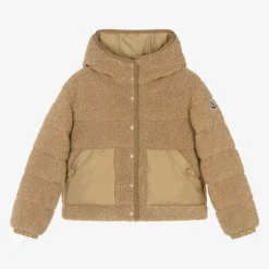 Moncler Enfant Girls Beige Audrieu Teddy Fleece Jacket Online