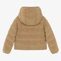 Moncler Enfant Girls Beige Audrieu Teddy Fleece Jacket Online