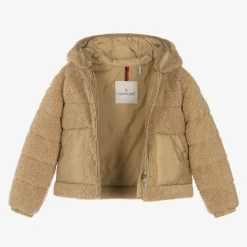 Moncler Enfant Girls Beige Audrieu Teddy Fleece Jacket Online