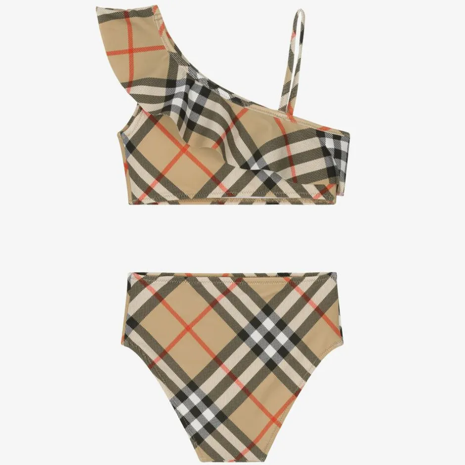 Burberry Girls Beige Check Bikini SandCheck Outlet