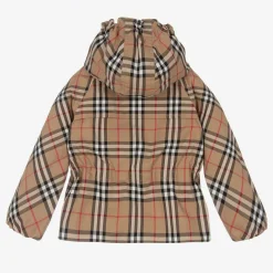 Burberry Girls Beige Checked Jacket