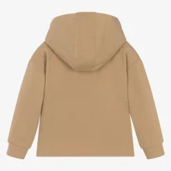 Patachou Girls Beige Cotton Horse Print Hoodie Clearance