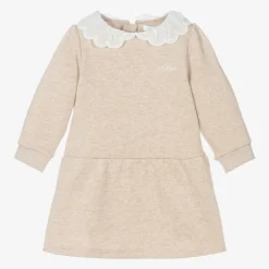 Chloé Girls Beige Cotton Sweatshirt Dress Best