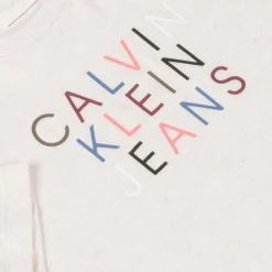 Calvin Klein Girls Beige Cotton T-Shirt Clearance