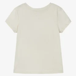 Calvin Klein Girls Beige Cotton T-Shirt Outlet
