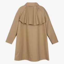 Burberry Girls Beige Cotton Twill Coat New