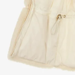 Moncler Enfant Girls Beige Down Padded Amabay Jacket Clearance