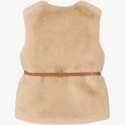 Mayoral Girls Beige Faux Fur Gilet Outlet