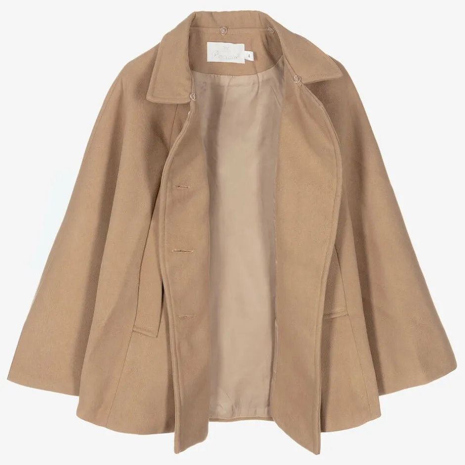 Romano Girls Beige Felted Cape New