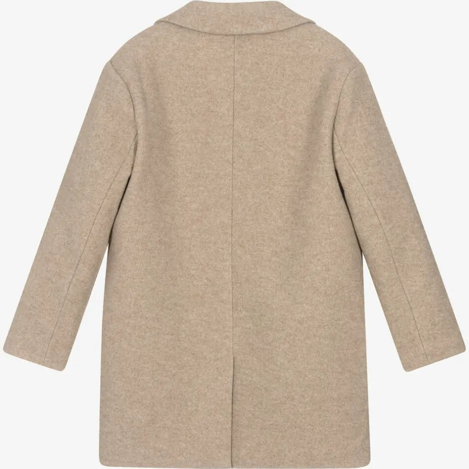 Mayoral Girls Beige Felted Coat Outlet
