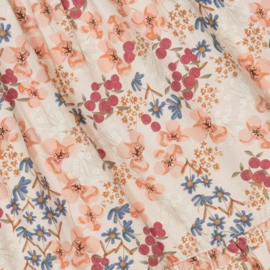 Tutto Piccolo Girls Beige Floral Dress Set Online