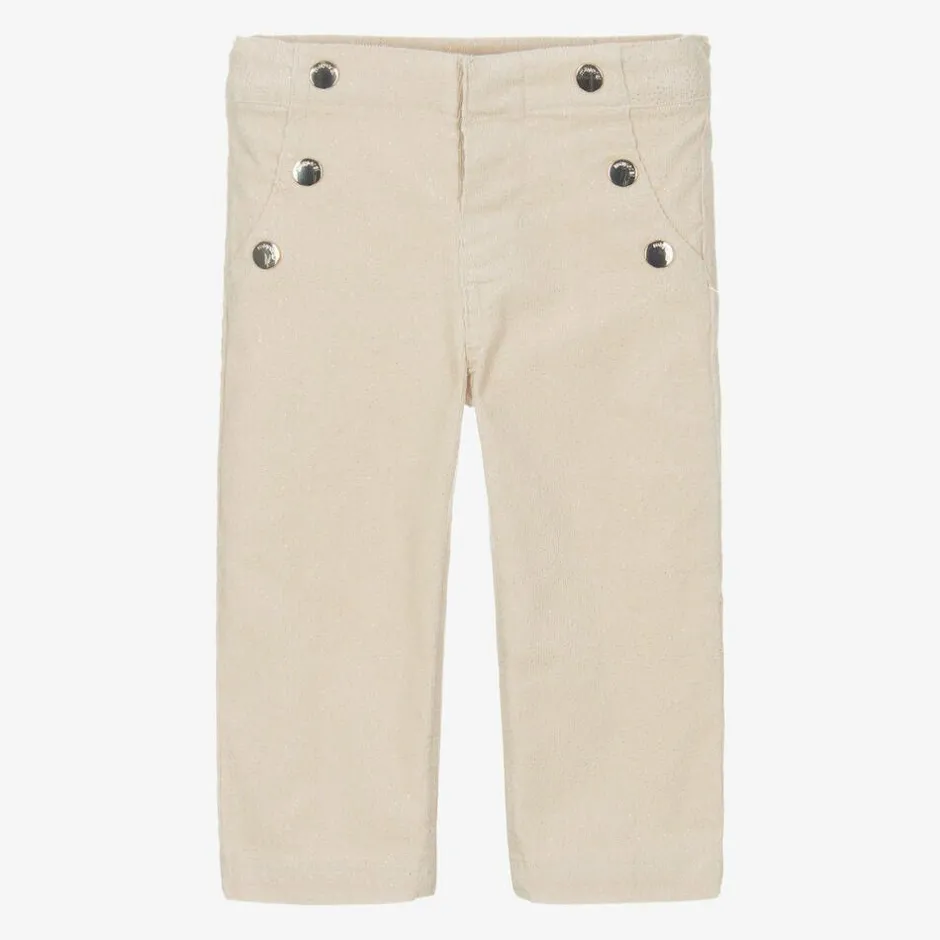 Mayoral Girls Beige Glittery Needlecord Trousers Hot
