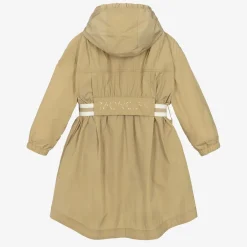 Moncler Enfant Girls Beige Hooded Aloysha Coat Sale