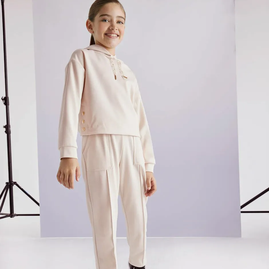 Mayoral Girls Beige Hooded Tracksuit Best