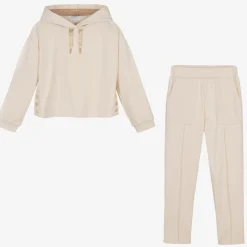 Mayoral Girls Beige Hooded Tracksuit Best
