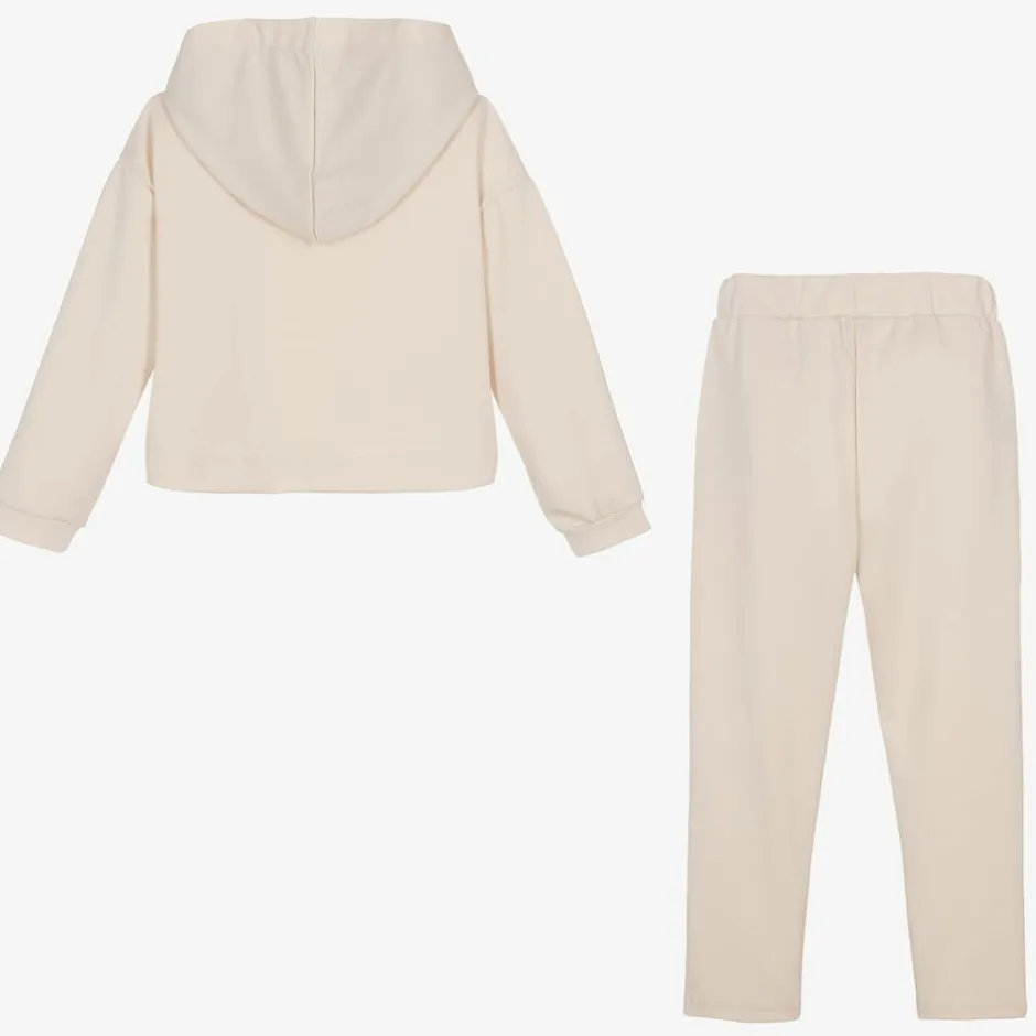 Mayoral Girls Beige Hooded Tracksuit Best