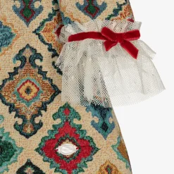 Miranda Girls Beige Jacquard Dress Outlet