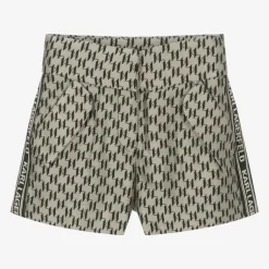KARL LAGERFELD KIDS Girls Beige KL Monogram Shorts Best