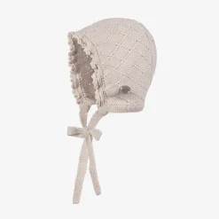 Artesanía Granlei Girls Beige Knitted Babysuit & Hat Set Best