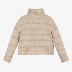 Abel amp; Lula Girls Beige Knitted Sweater Online