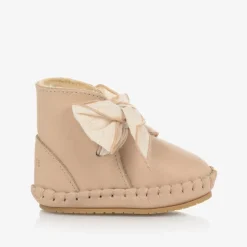 Donsje Girls Beige Leather Pre Walkers LightRust Discount
