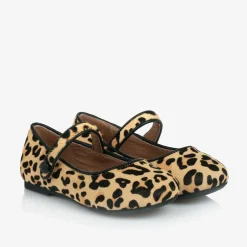 Age of Innocence Girls Beige Leopard Print Bar Shoes Online