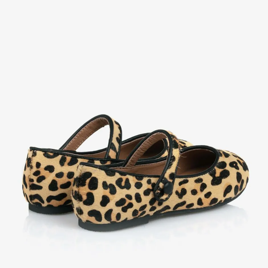 Age of Innocence Girls Beige Leopard Print Bar Shoes Online