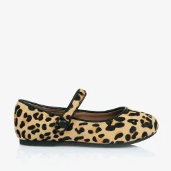 Age of Innocence Girls Beige Leopard Print Bar Shoes Online