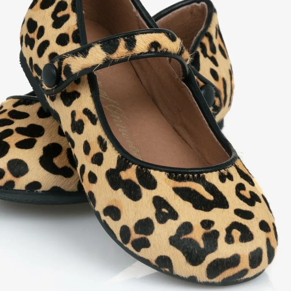 Age of Innocence Girls Beige Leopard Print Bar Shoes Online