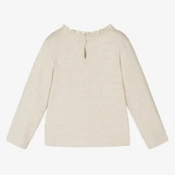 Petit Bateau Girls Beige Organic Cotton Top Outlet