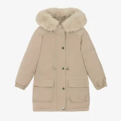 Mayoral Girls Beige Padded Coat Hot