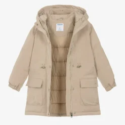 Mayoral Girls Beige Padded Coat Hot