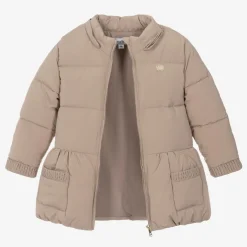Tartine et Chocolat Girls Beige Padded Puffer Coat Clearance